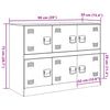 Rosa Sideboard Veysi 99x39x73cm (Stahl)