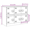 Anrichte Veysi Anthrazit 99x39x73cm (Stahl)