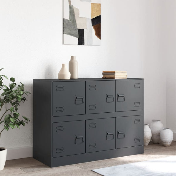 Anrichte Veysi Anthrazit 99x39x73cm (Stahl)