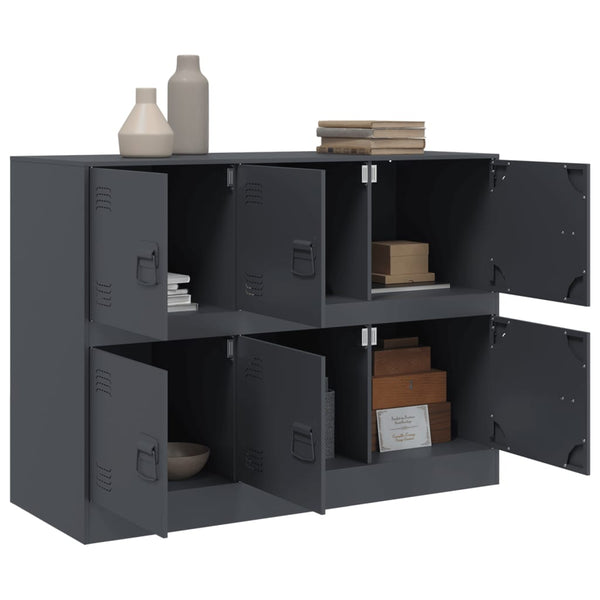 Anrichte Veysi Anthrazit 99x39x73cm (Stahl)