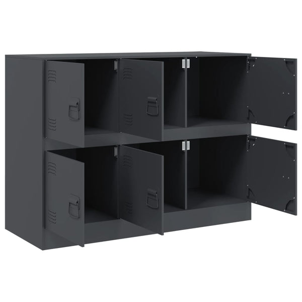 Anrichte Veysi Anthrazit 99x39x73cm (Stahl)