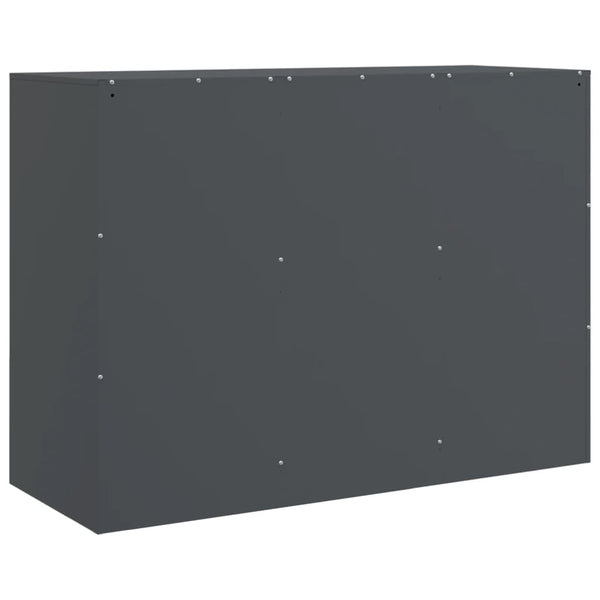 Anrichte Veysi Anthrazit 99x39x73cm (Stahl)