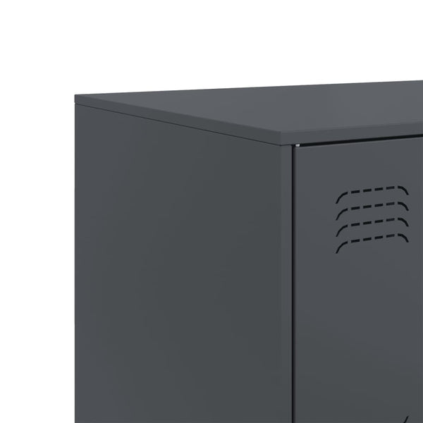 Anrichte Veysi Anthrazit 99x39x73cm (Stahl)