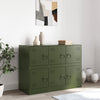Olivgrüne Kommode Veysi 99x39x73cm (Stahl)