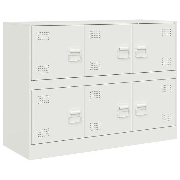 Weißes Sideboard Veysi 99x39x73cm (Stahl)