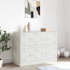 Weißes Sideboard Veysi 99x39x73cm (Stahl)