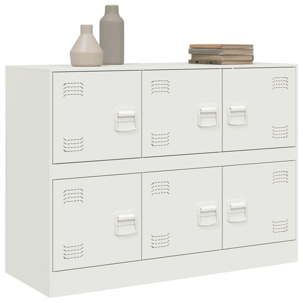 Weißes Sideboard Veysi 99x39x73cm (Stahl)