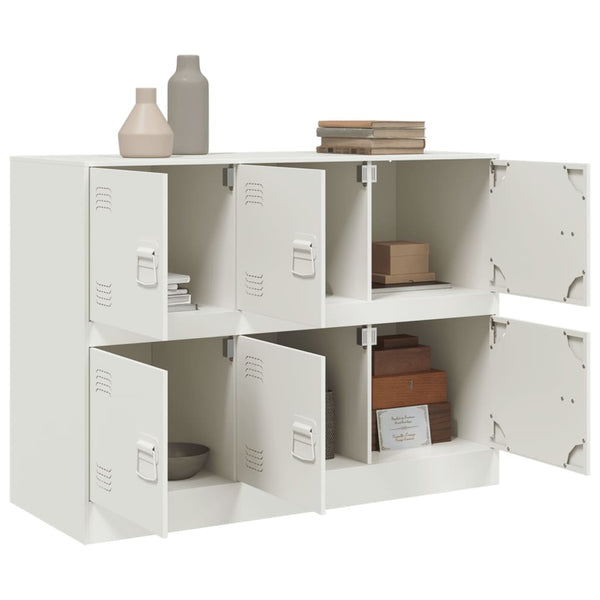 Weißes Sideboard Veysi 99x39x73cm (Stahl)