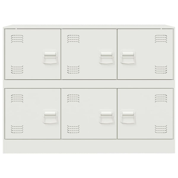 Weißes Sideboard Veysi 99x39x73cm (Stahl)