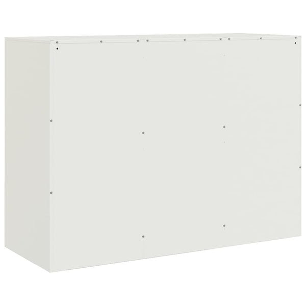 Weißes Sideboard Veysi 99x39x73cm (Stahl)