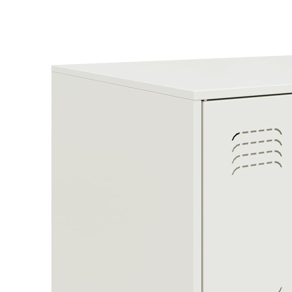 Weißes Sideboard Veysi 99x39x73cm (Stahl)
