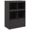Schwarzer Schrank Rafael 67x39x95cm (Stahl)