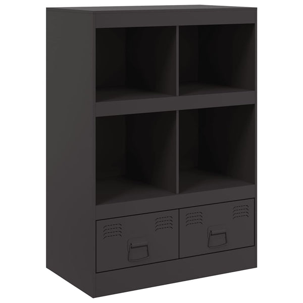 Schwarzer Schrank Rafael 67x39x95cm (Stahl)