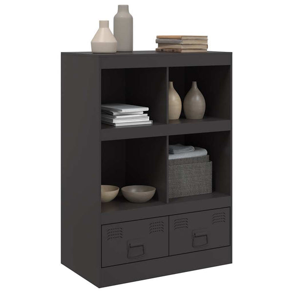 Schwarzer Schrank Rafael 67x39x95cm (Stahl)
