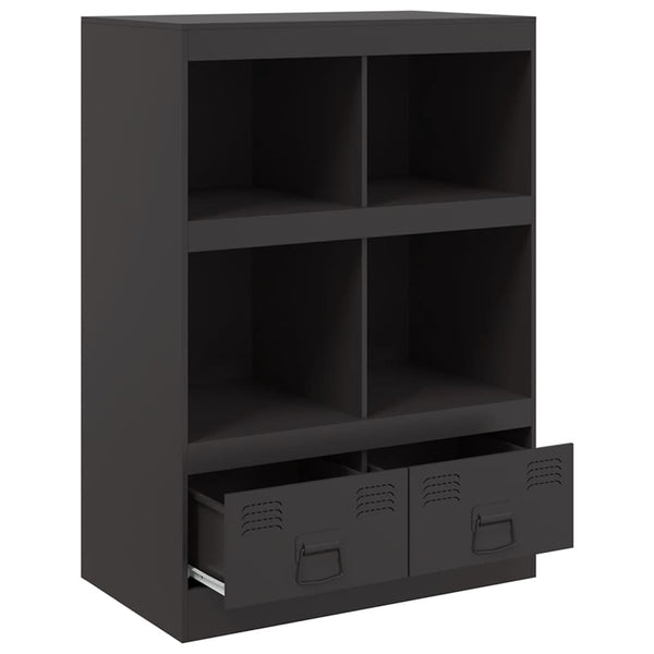 Schwarzer Schrank Rafael 67x39x95cm (Stahl)
