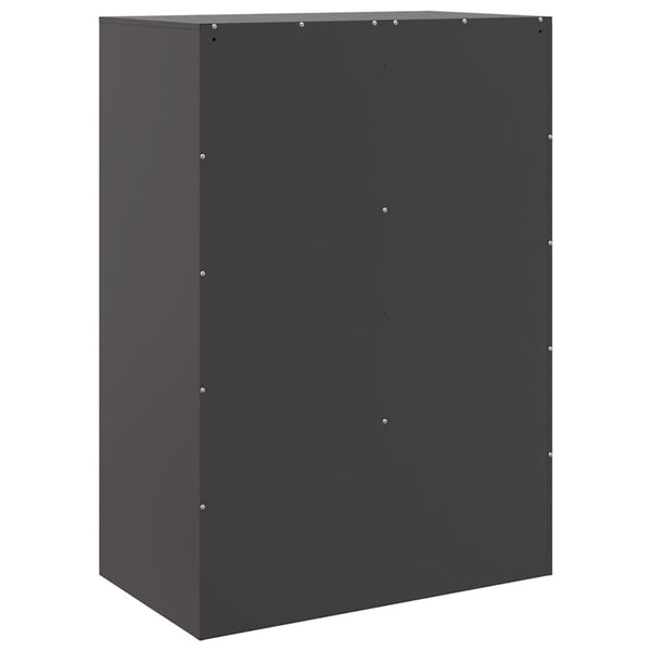 Schwarzer Schrank Rafael 67x39x95cm (Stahl)