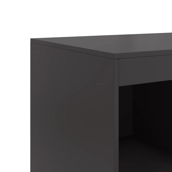 Schwarzer Schrank Rafael 67x39x95cm (Stahl)