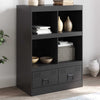 Schwarzer Schrank Rafael 67x39x95cm (Stahl)