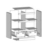 Anthrazitschrank Rafael 67x39x95cm (Stahl)