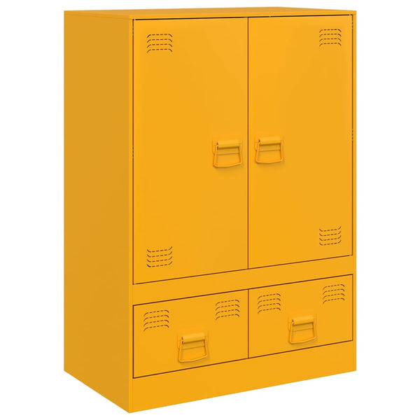 Senfgelber Nachttisch Boskady 67x39x95cm (Stahl)