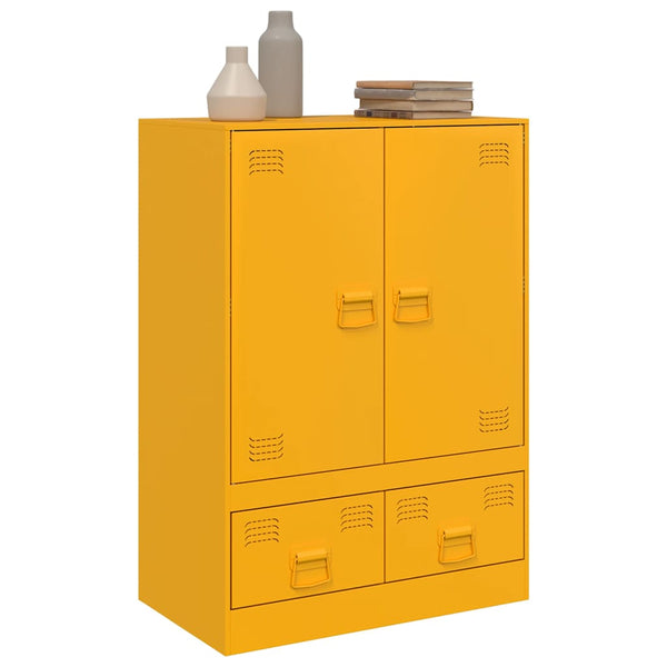 Senfgelber Nachttisch Boskady 67x39x95cm (Stahl)