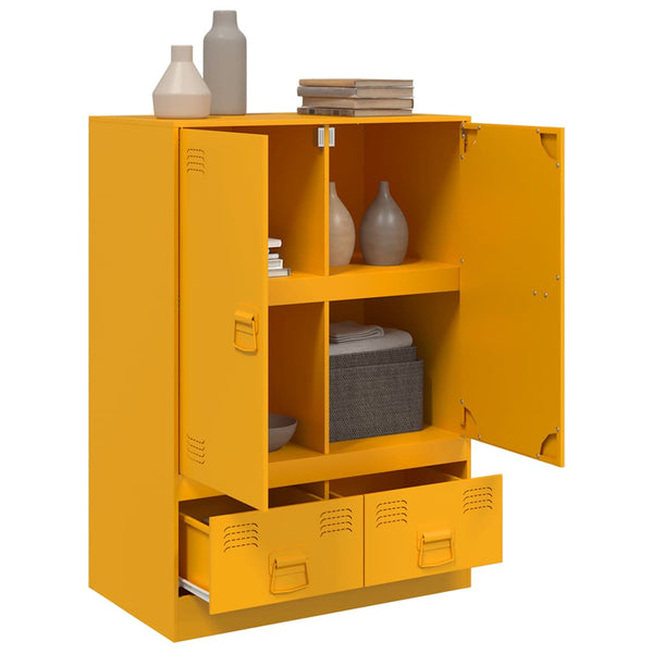 Senfgelber Nachttisch Boskady 67x39x95cm (Stahl)