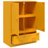 Senfgelber Nachttisch Boskady 67x39x95cm (Stahl)