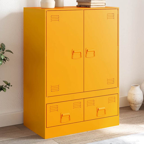 Senfgelber Nachttisch Boskady 67x39x95cm (Stahl)