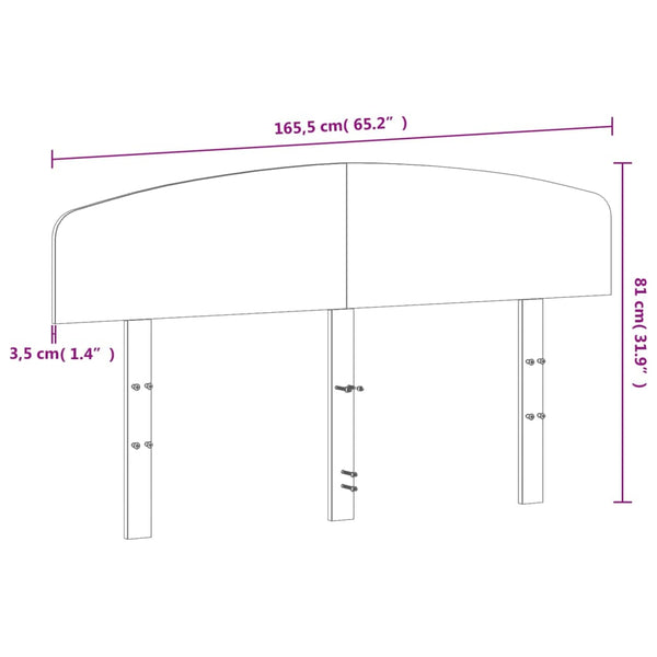 Braunes Kopfteil Aftenica 160cm (Kiefer)