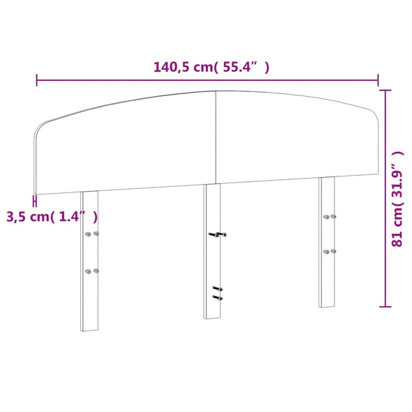 Braunes Kopfteil Aftenica 135cm (Kiefer)
