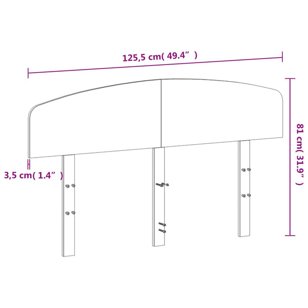 Braunes Kopfteil Aftenica 120cm (Kiefer)