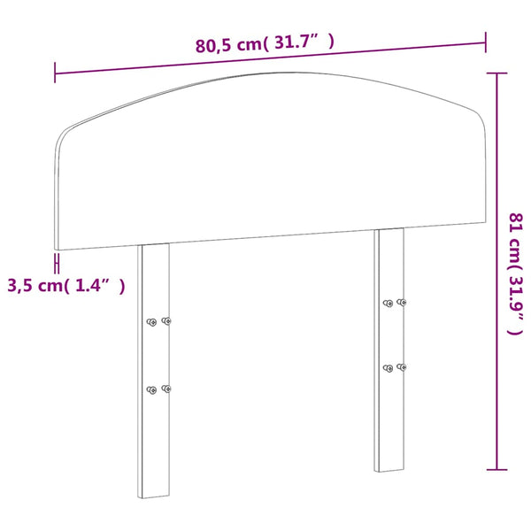 Braunes Kopfteil Aftenica 75cm (Kiefer)