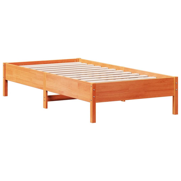Wachsbraunes Bettgestell Enciu 75x190cm (Kiefer)