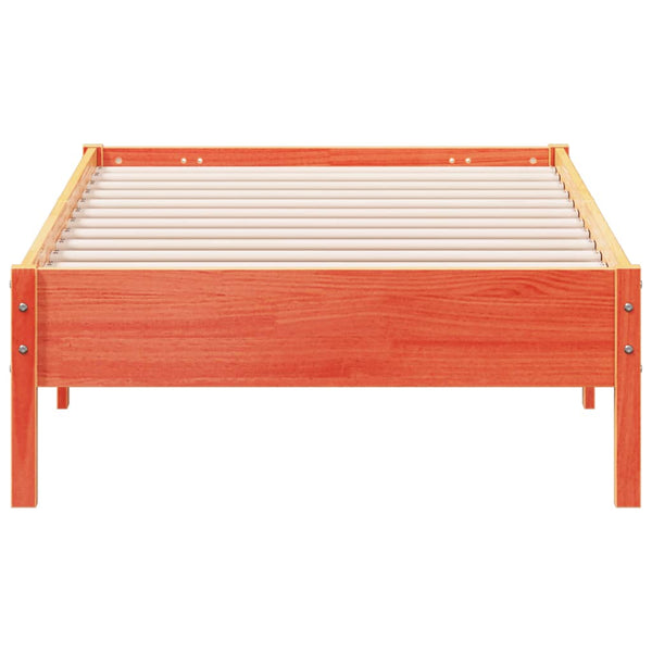 Wachsbraunes Bettgestell Enciu 75x190cm (Kiefer)