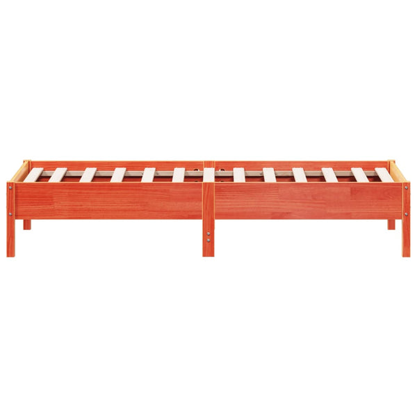 Wachsbraunes Bettgestell Enciu 75x190cm (Kiefer)