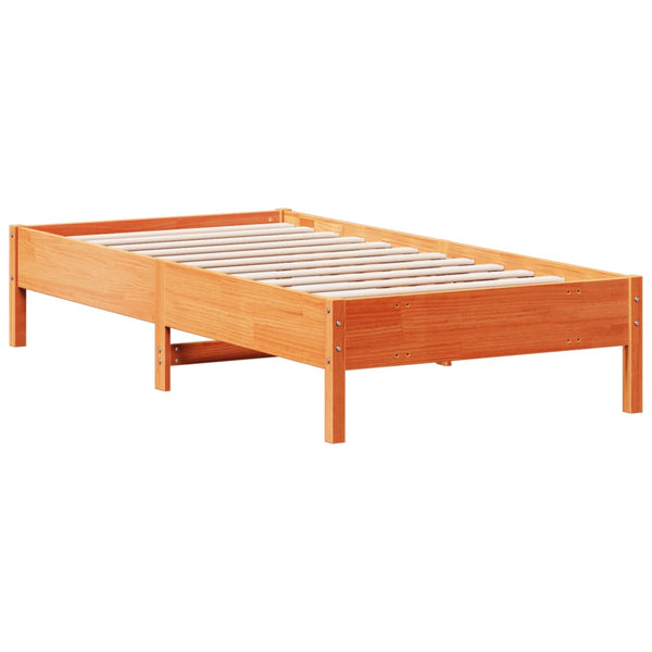 Wachsbraunes Bettgestell Enciu 75x190cm (Kiefer)