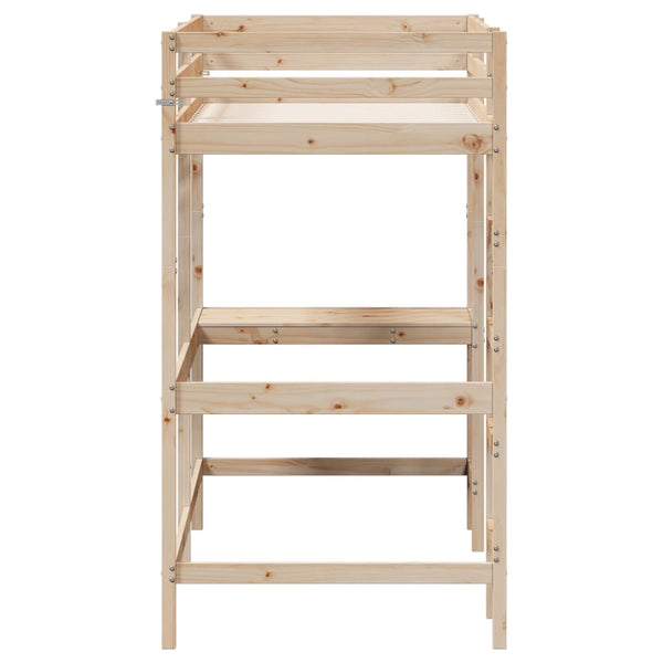 Hochbett mit Schreibtisch Suleiman 90x190cm (Kiefer)