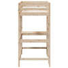 Hochbett mit Schreibtisch Suleiman 75x190cm (Kiefer)