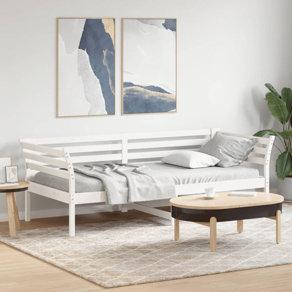 Weißes Schlafsofa Damiano 90x200cm (Kiefer)