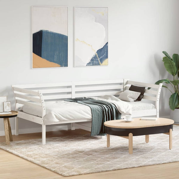 Weißes Schlafsofa Damiano 90x190cm (Kiefer)