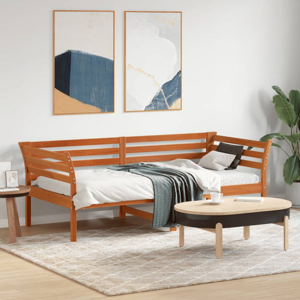 Sofabett Damiano 90x190cm (Kiefer), wachsbraun