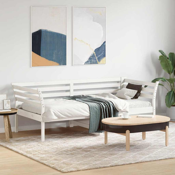 Weißes Schlafsofa Damiano 75x190cm (Kiefer)