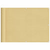Balkonsichtschutz aus Sandfarbe Elvin 75x300cm (100% Polyester Oxford-Gewebe)