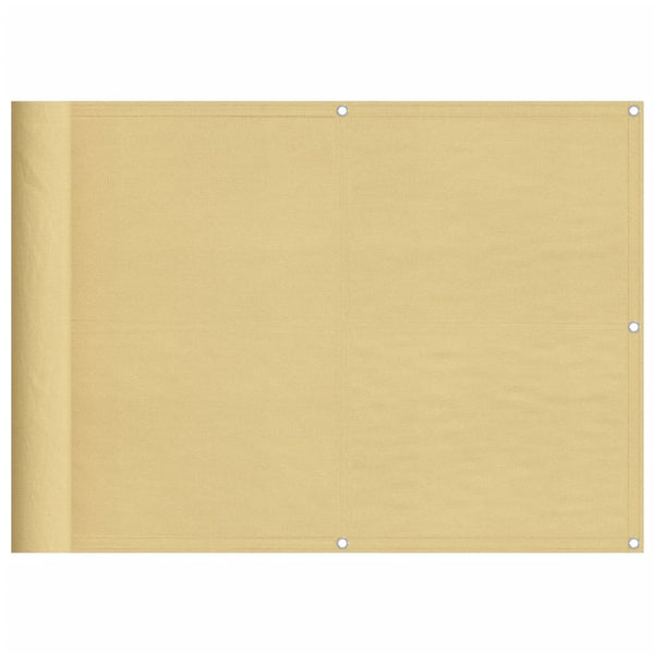 Balkonsichtschutz aus Sandfarbe Elvin 75x300cm (100% Polyester Oxford-Gewebe)