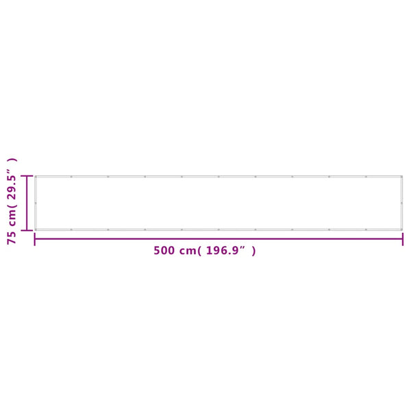 Sand Balkonbespannung Elvin 75x500cm (100% Oxford-Polyester)