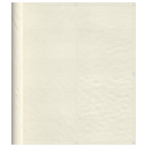 Cremefarbener Balkonsichtschutz Elvin 120x1000cm (100% Polyester Oxford-Gewebe)