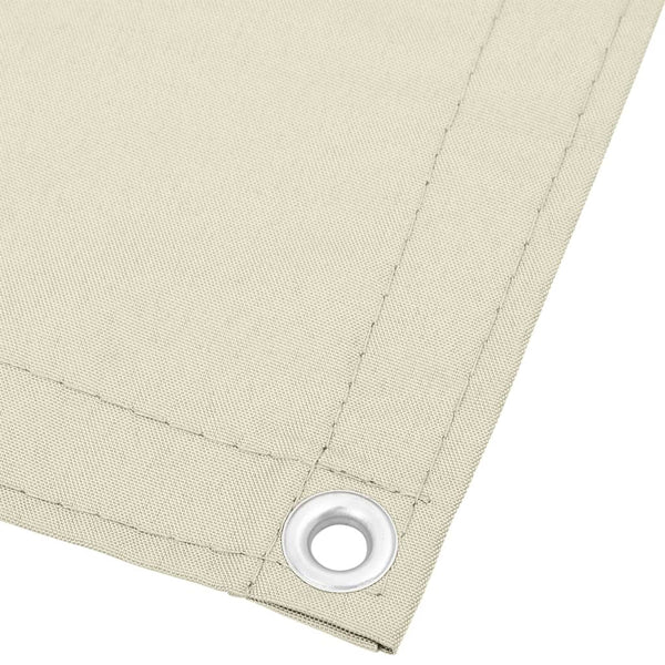 Cremefarbener Balkonsichtschutz Elvin 120x1000cm (100% Polyester Oxford-Gewebe)