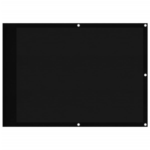 Schwarzer Balkonsichtschutz Elvin 75x700cm (100% Polyester Oxford-Gewebe)