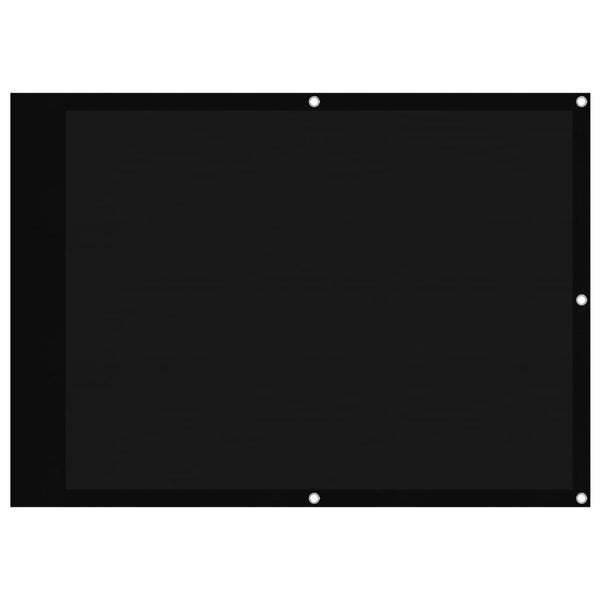 Schwarzer Balkonschutz Elvin 75x800cm (100% Polyester Oxford-Gewebe)