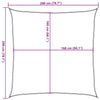 Vaaleanharmaa aurinkopurje Wallington 2x2 m (100% oxford polyesteri)